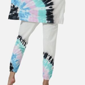 Electric & Rose Pacifica Beam Tie Dye Sweatpants In Cloud/Azul/Peony XS